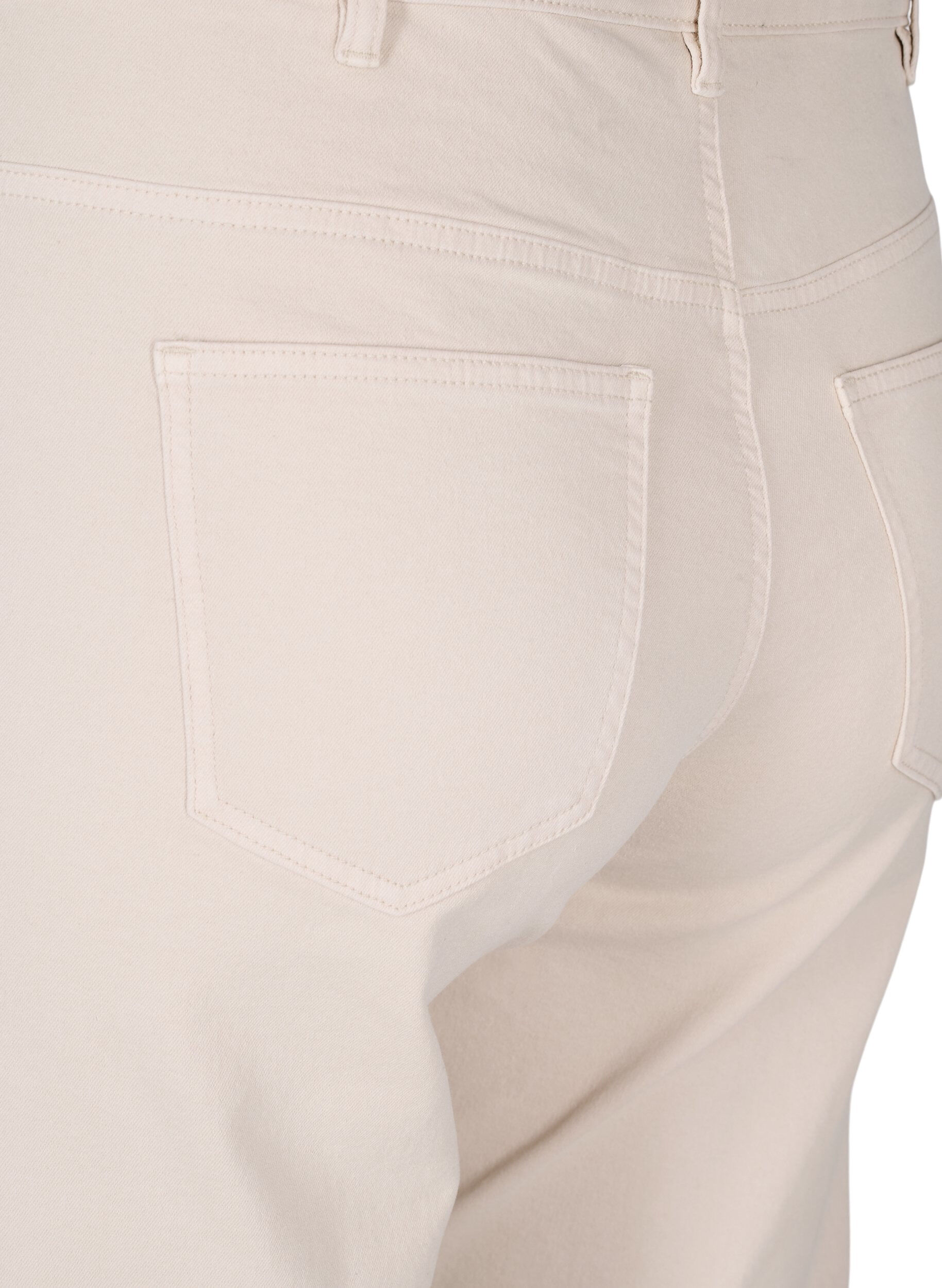 ZizziGemma-Jeans mit hoher Taille, Beige, Packshot image number 3