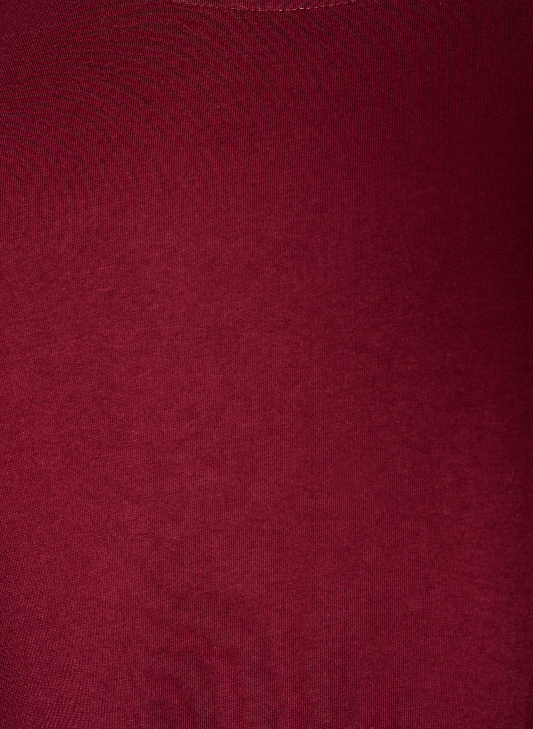 ZizziNachthemd aus Bio-Baumwolle mit R&uuml;schen&auml;rmeln, Rot, Packshot image number 2