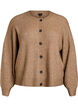 Rippenstrick Strickjacke mit Kn&ouml;pfen, Braun, Packshot image number 0
