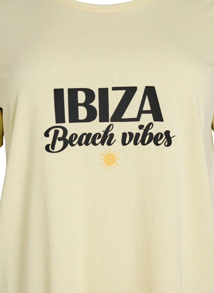 T-Shirt mit Print, Gelb, Packshot image number 2
