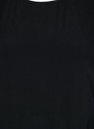 Lange Bluse aus Viskose mit hohem Schlitz, Black, Packshot image number 2