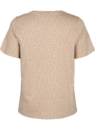 T-Shirt aus Bio-Baumwolle mit Punktmuster	, Natural Dot, Packshot image number 1