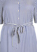 Kn&ouml;chellanges Hemdblusenkleid mit Bindeg&uuml;rtel und Streifen, Blau, Packshot image number 2
