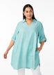 Tunika aus Leinen und Viskose mit A-Linie, Blau, Model image number 0