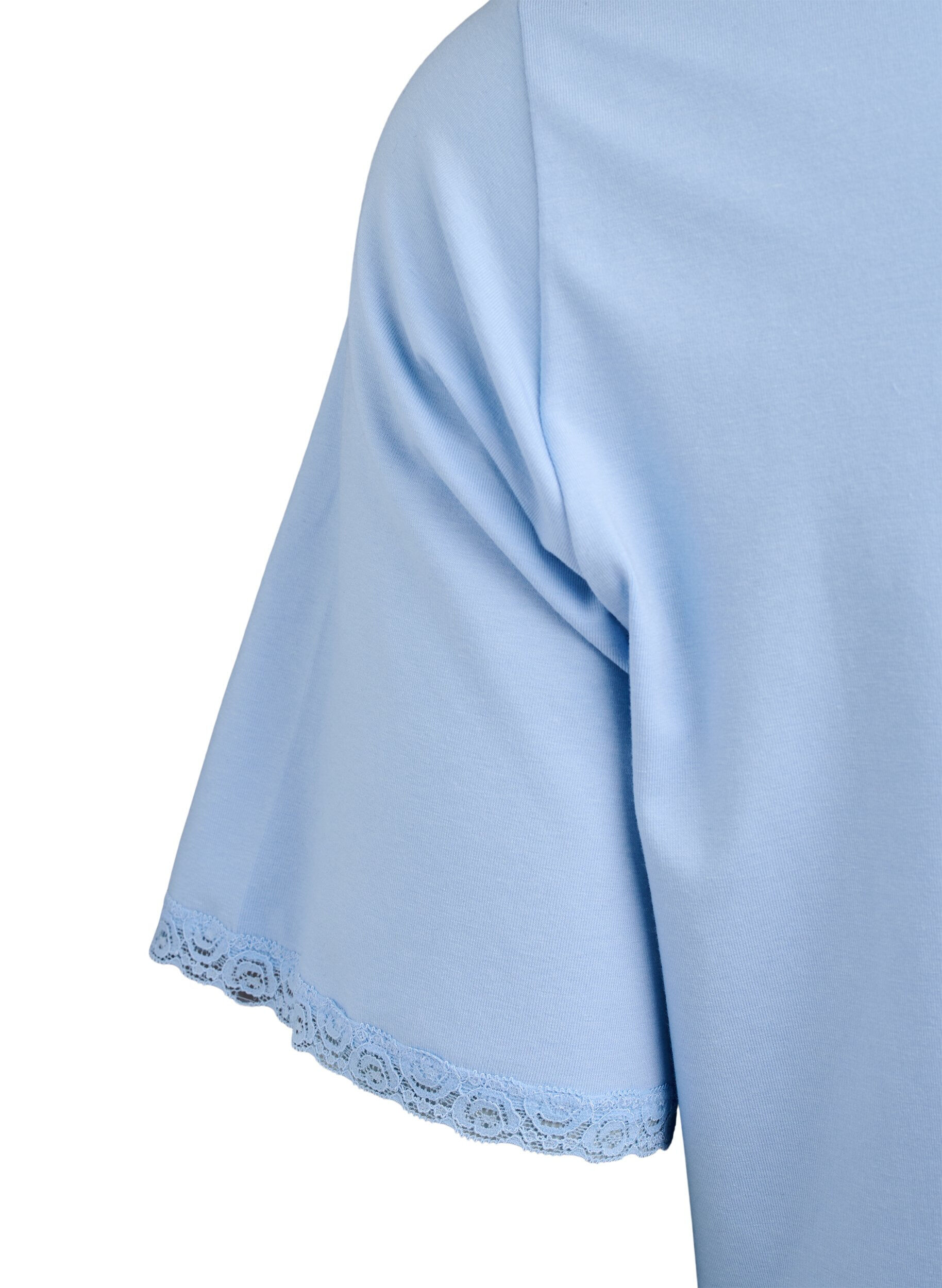 ZizziT-Shirt aus Modal-Mischung mit V-Ausschnitt, Blau, Packshot image number 3