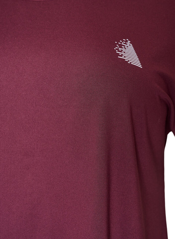 Einfarbiges Trainings-T-Shirt, Rot, Packshot image number 2