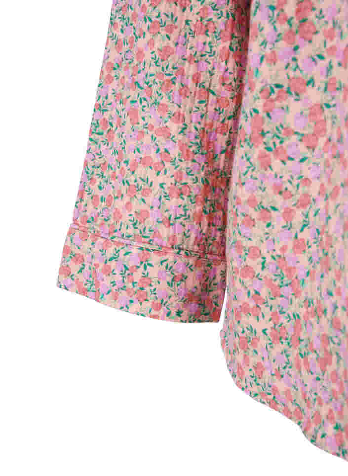 Nachthemd aus Baumwolle mit Blumenmuster, Powder Pink, Packshot image number 3