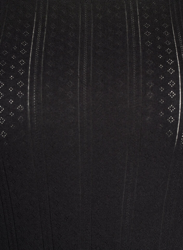 T-Shirt aus Baumwolle mit Lochstickerei, Schwarz, Packshot image number 2