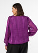 Gestreifte Bluse in Ballonform, Lila, Model image number 2
