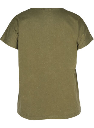 T-Shirt aus Bio-Baumwolle mit Print-Details, Ivy Green, Packshot image number 1