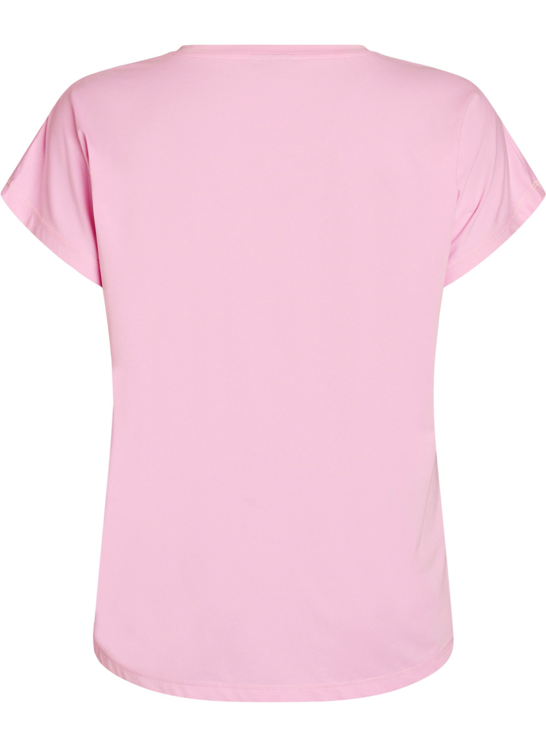 ZizziEinfarbiges Trainings-T-Shirt, Pink, Packshot image number 1