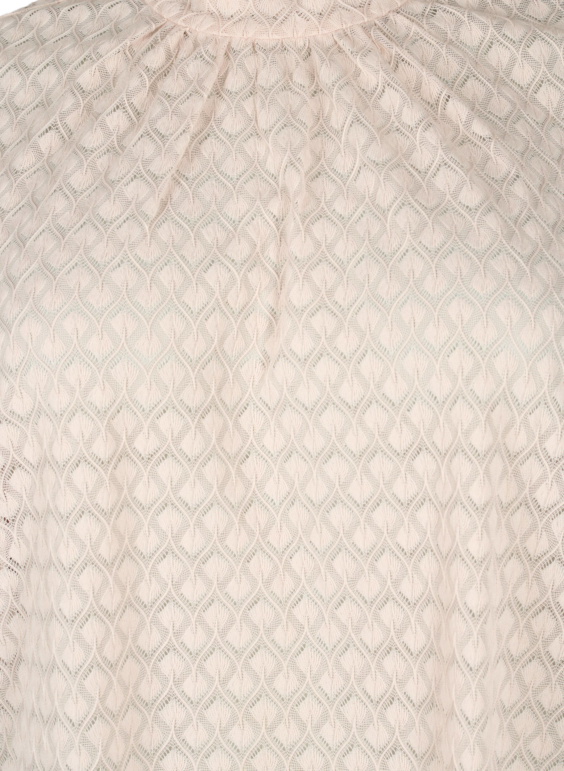 ZizziLang&auml;rmelige Bluse mit gemusterter Textur, Whisper Pink, Packshot image number 2
