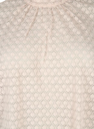 Langärmelige Bluse mit gemusterter Textur, Whisper Pink, Packshot image number 2