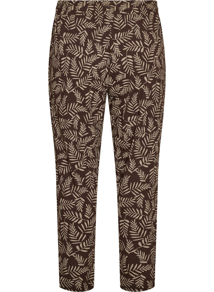 Pyjamahose aus Baumwolle mit Print, Braun, Packshot image number 1