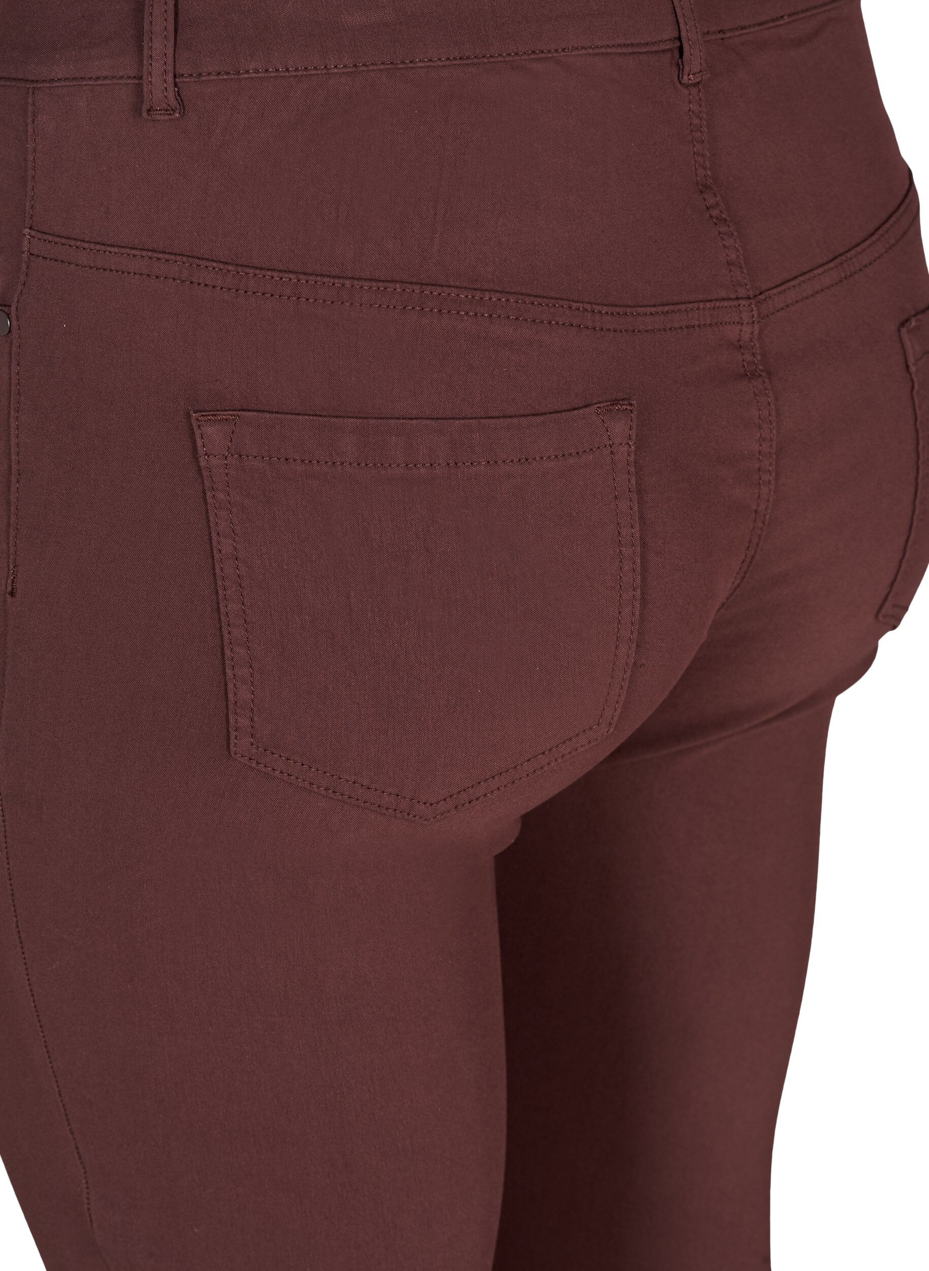 ZizziSlim Fit Hose mit Hosentaschen, Dunkles Bordeaux, Packshot image number 3