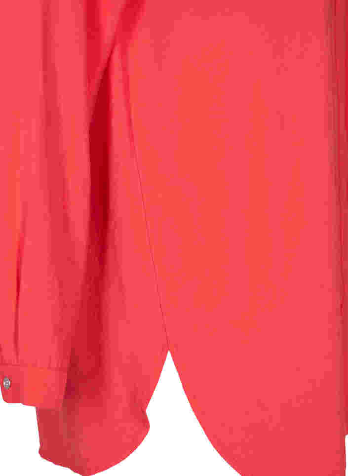 Langes Hemd aus Viskosemischung, Hibiscus, Packshot image number 3