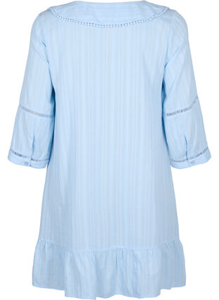 Kleid aus Baumwoll-Viskose-Mix mit 3/4-Ärmeln, Chambray Blue, Packshot image number 1
