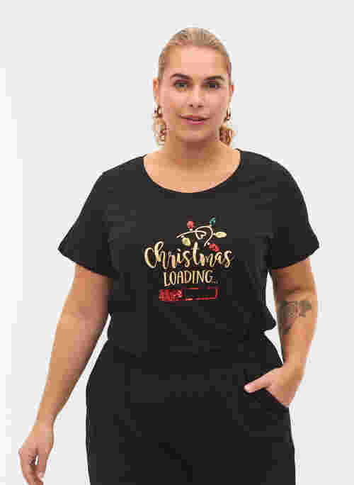Weihnachtliches T-Shirt aus Baumwolle