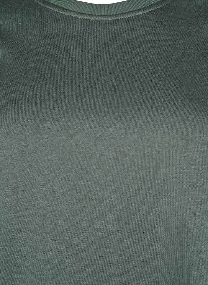 Sweatshirt mit aufgestickten Cut-Outs, Thyme, Packshot image number 2