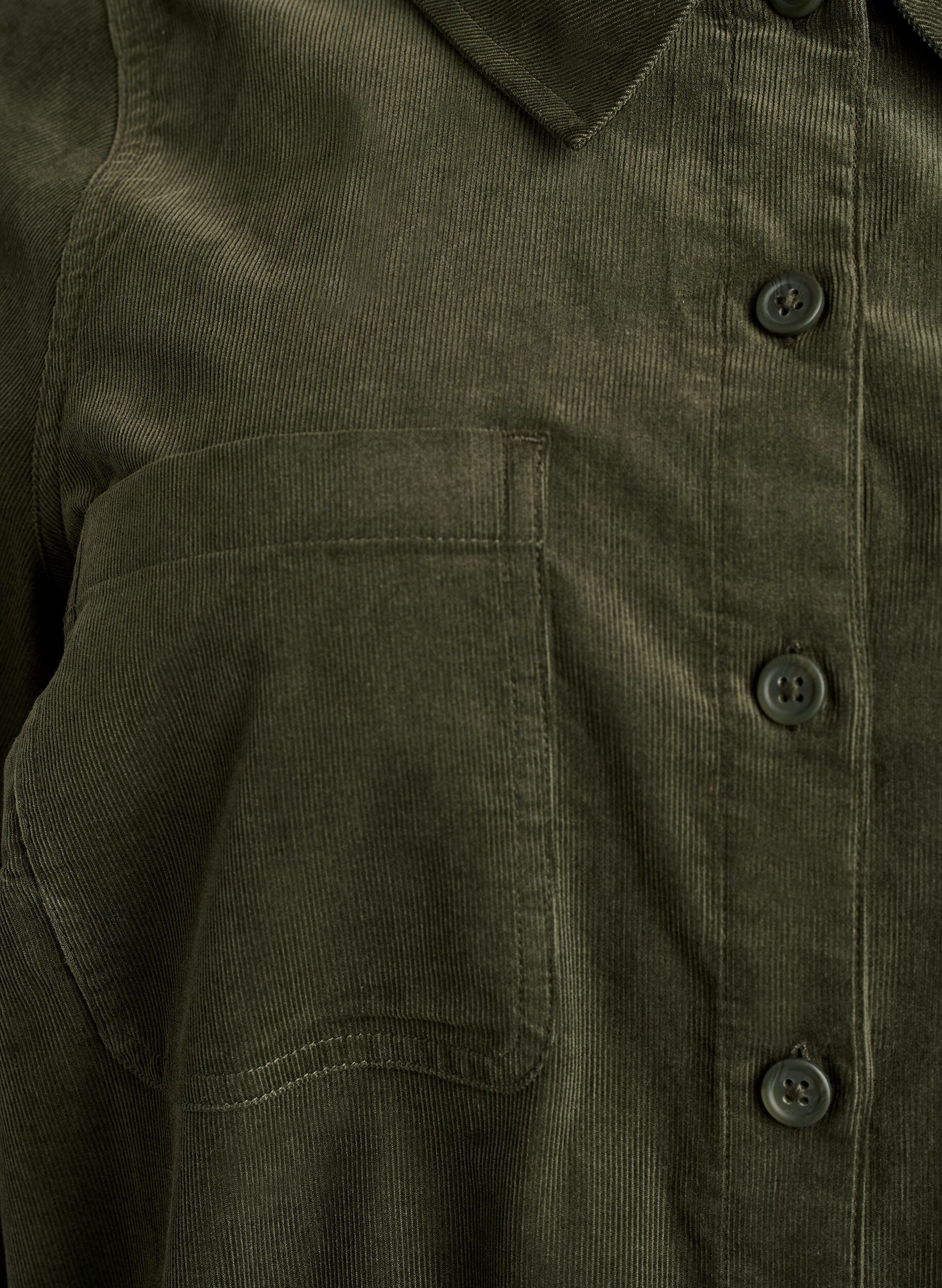 ZizziJumpsuit aus Cord mit geradem Bein, Gr&uuml;n, Packshot image number 2