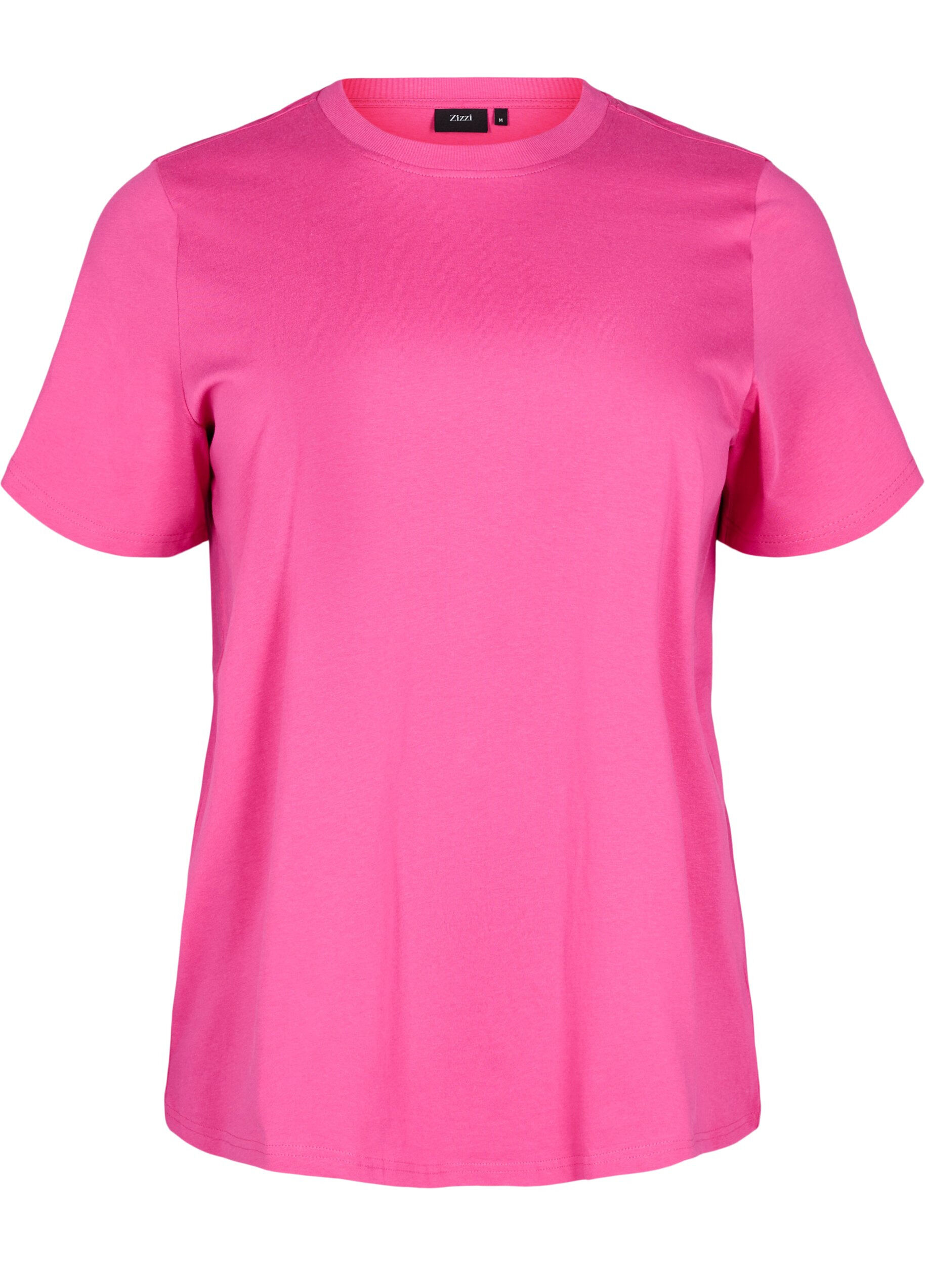 Basic-T-Shirt aus Baumwolle mit Rundhalsausschnitt