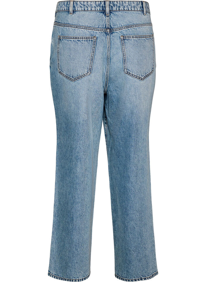 Kiana Straight-Fit-Jeans mit hoher Taille, Blau, Packshot image number 1