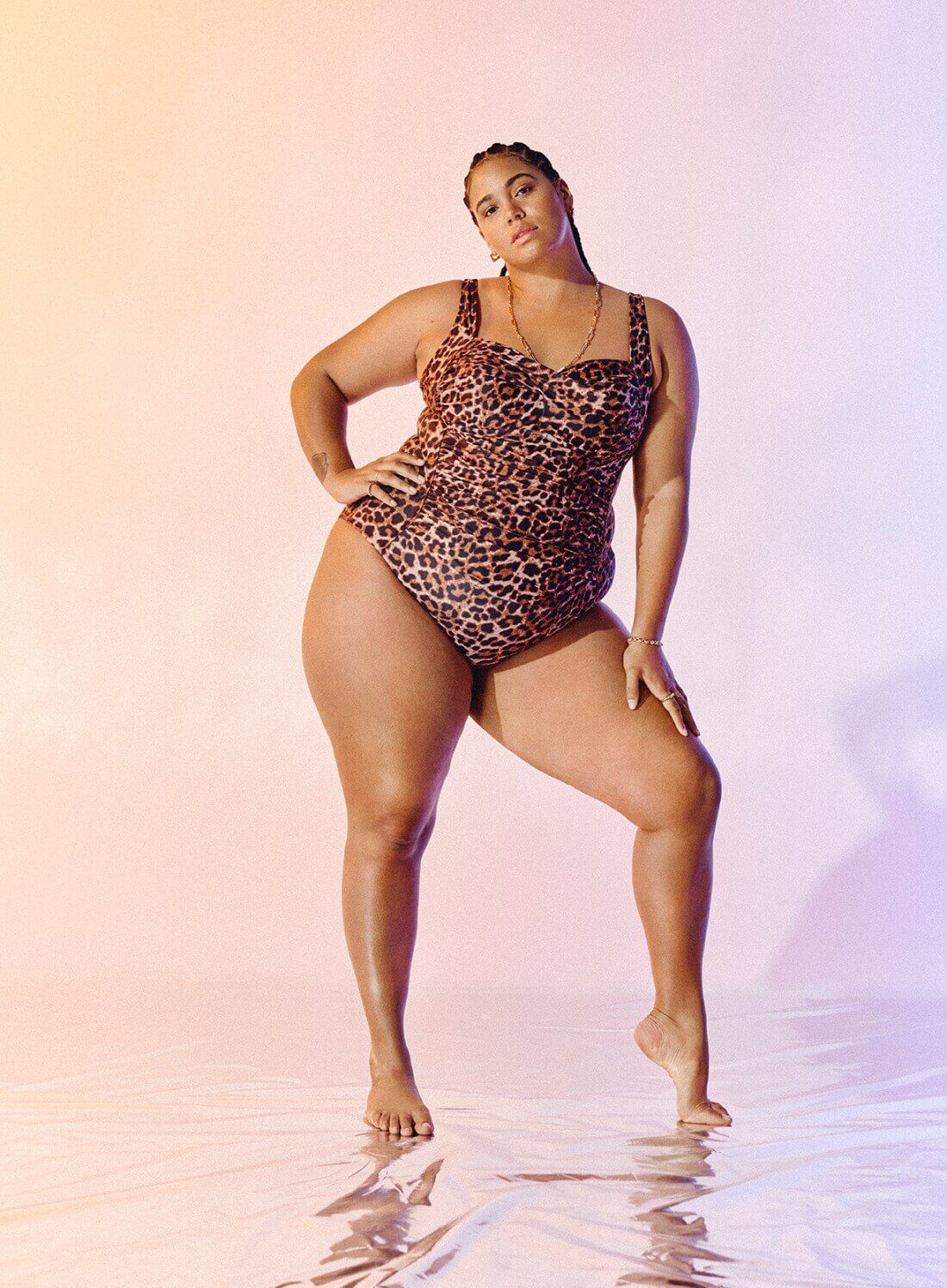 ZizziBadeanzug mit Leopardenmuster, , Model