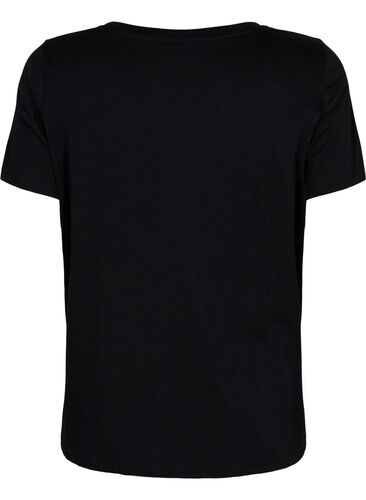 Trainings-T-Shirt mit Print, Black w. Purple A, Packshot image number 1