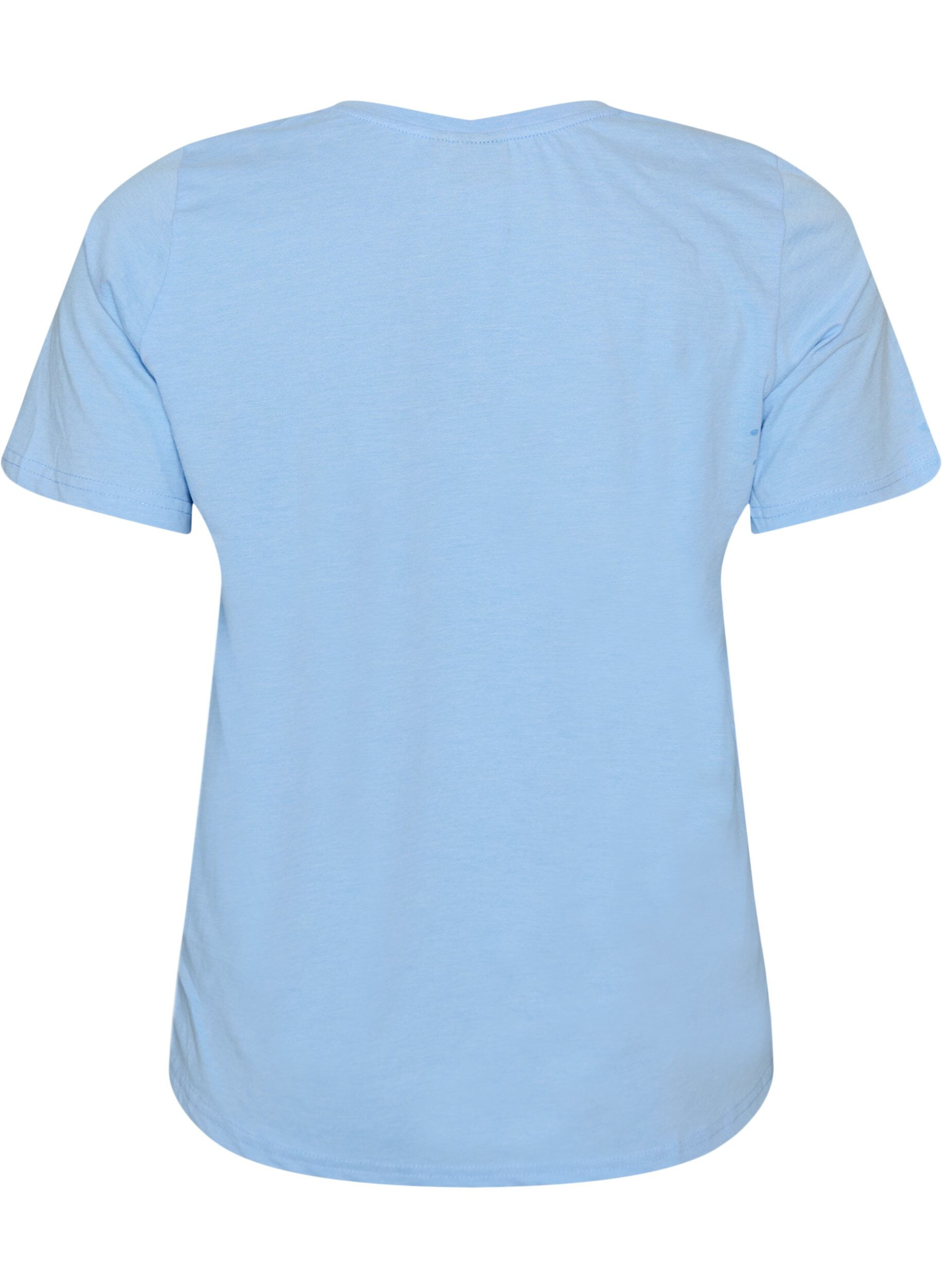 ZizziT-Shirt mit V-Ausschnitt, Blau, Packshot image number 1