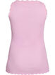 Top mit Spitzensaum, Pink, Packshot image number 1