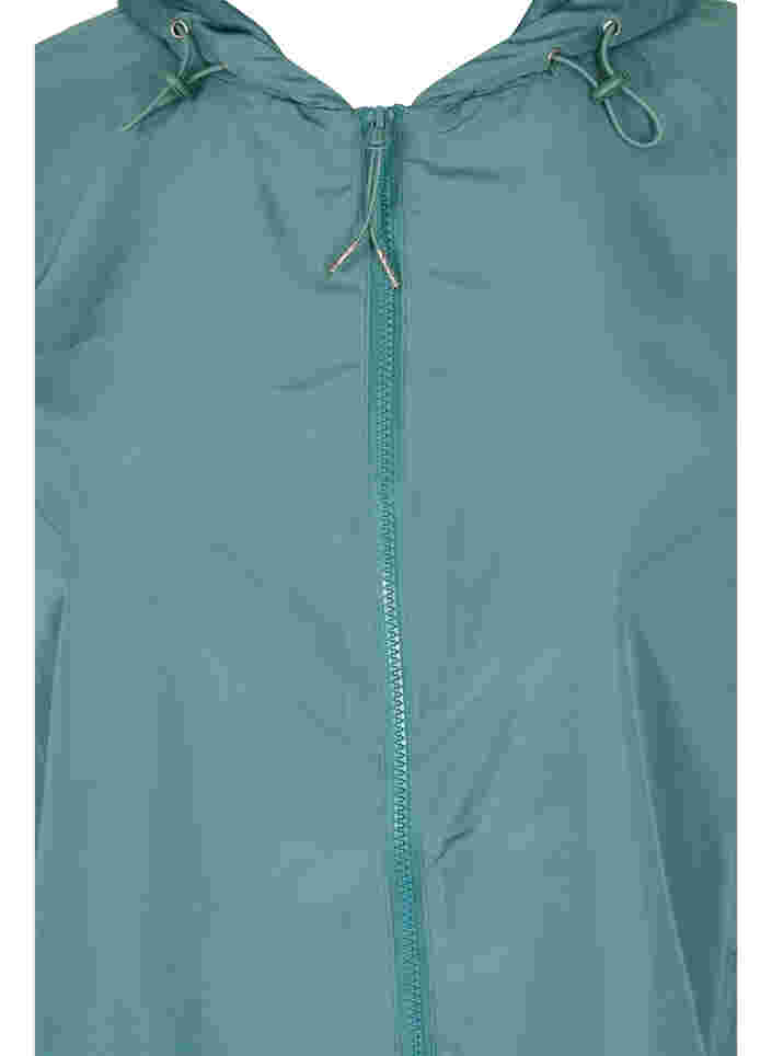 Kurze Jacke mit Kapuze und verstellbarem Saum, Sagebrush Green, Packshot image number 2