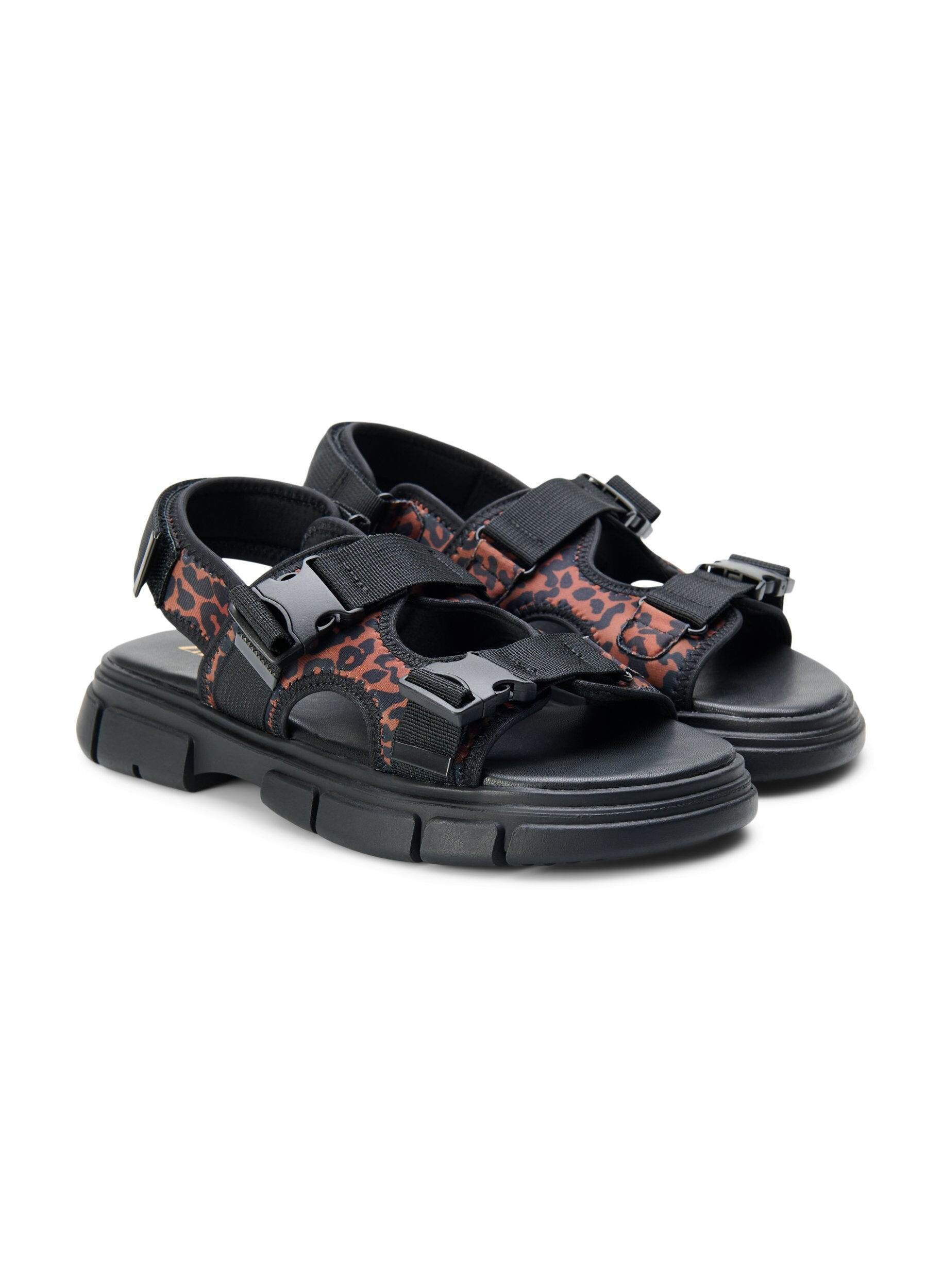 ZizziWide Fit Sandalen, Braun, Packshot image number 1