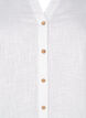 Baumwollbluse mit V-Ausschnitt, Wei&szlig;, Packshot image number 2