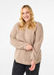 Pullover mit Streifenmuster und langen Ärmeln, Simply Taupe Mel., Model image number 0