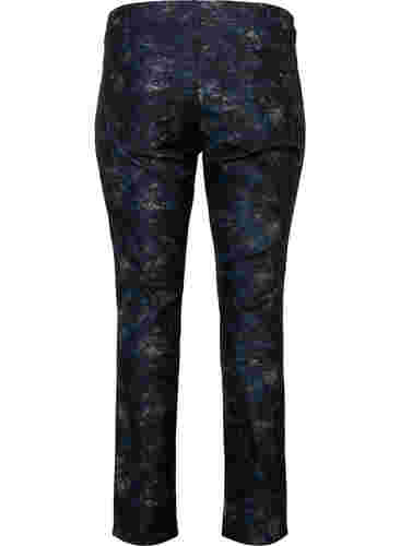 Emily-Jeans mit Muster und Nieten, Black AOP, Packshot image number 1