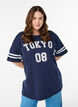 Sportliches Oversize-College-T-Shirt, Blau, Model image number 0