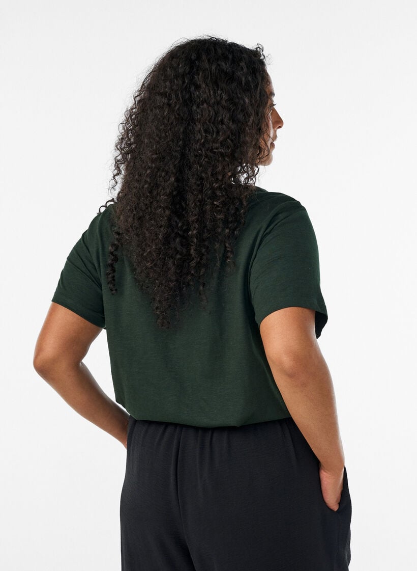T-Shirt mit Knopfleiste, Gr&uuml;n, Model image number 2