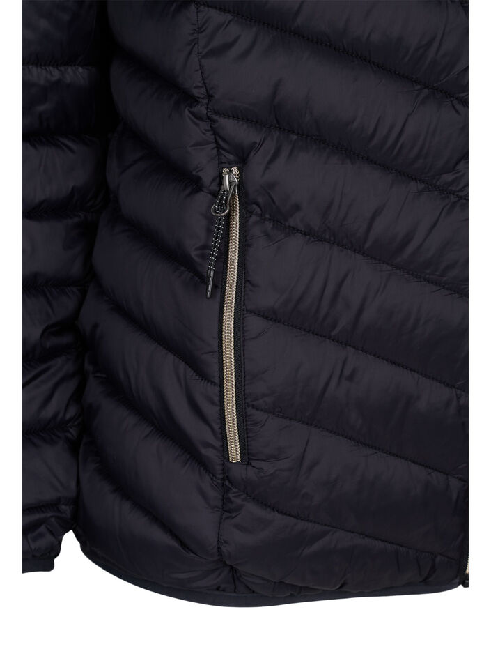 Leichte Steppjacke mit Kapuze, Schwarz, Packshot image number 3