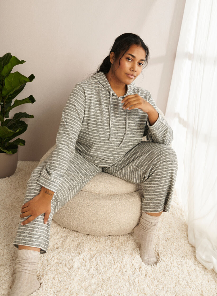 Lockerer Hoodie mit Streifen, DGM Stripe, Image image number 0