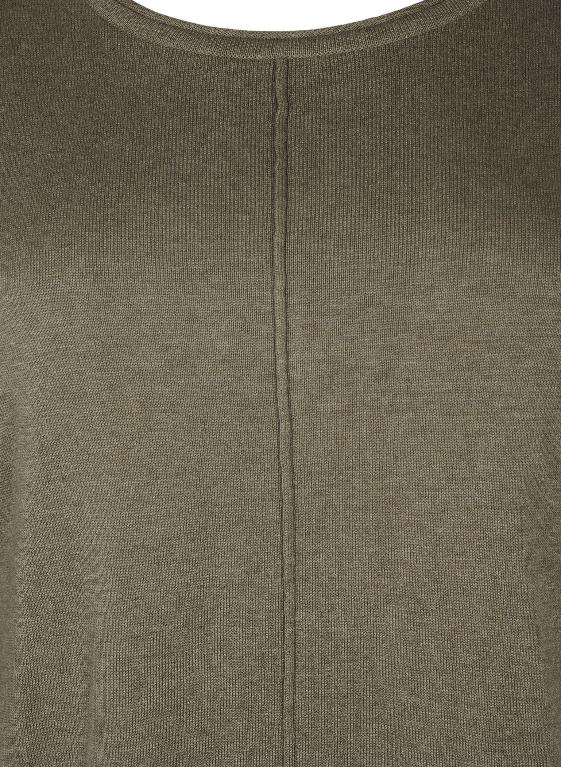 ZizziGestrickte Bluse aus Baumwoll-Viskose-Mischung, Gr&uuml;n, Packshot image number 2