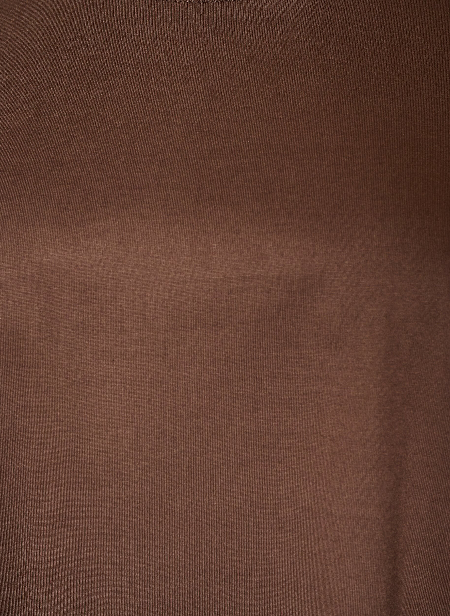 ZizziLockeres T-Shirt mit langen Spitzen&auml;rmeln, Braun, Packshot image number 2