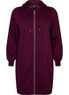 Langer Hoodie mit Rei&szlig;verschluss und Taschen, Lila, Packshot image number 0