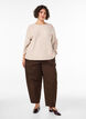 Strickbluse mit kleinen Stickmotiven, Beige, Model image number 1