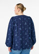 Bluse mit Knopfverschluss und kleinen Blumen, Blau, Model image number 2