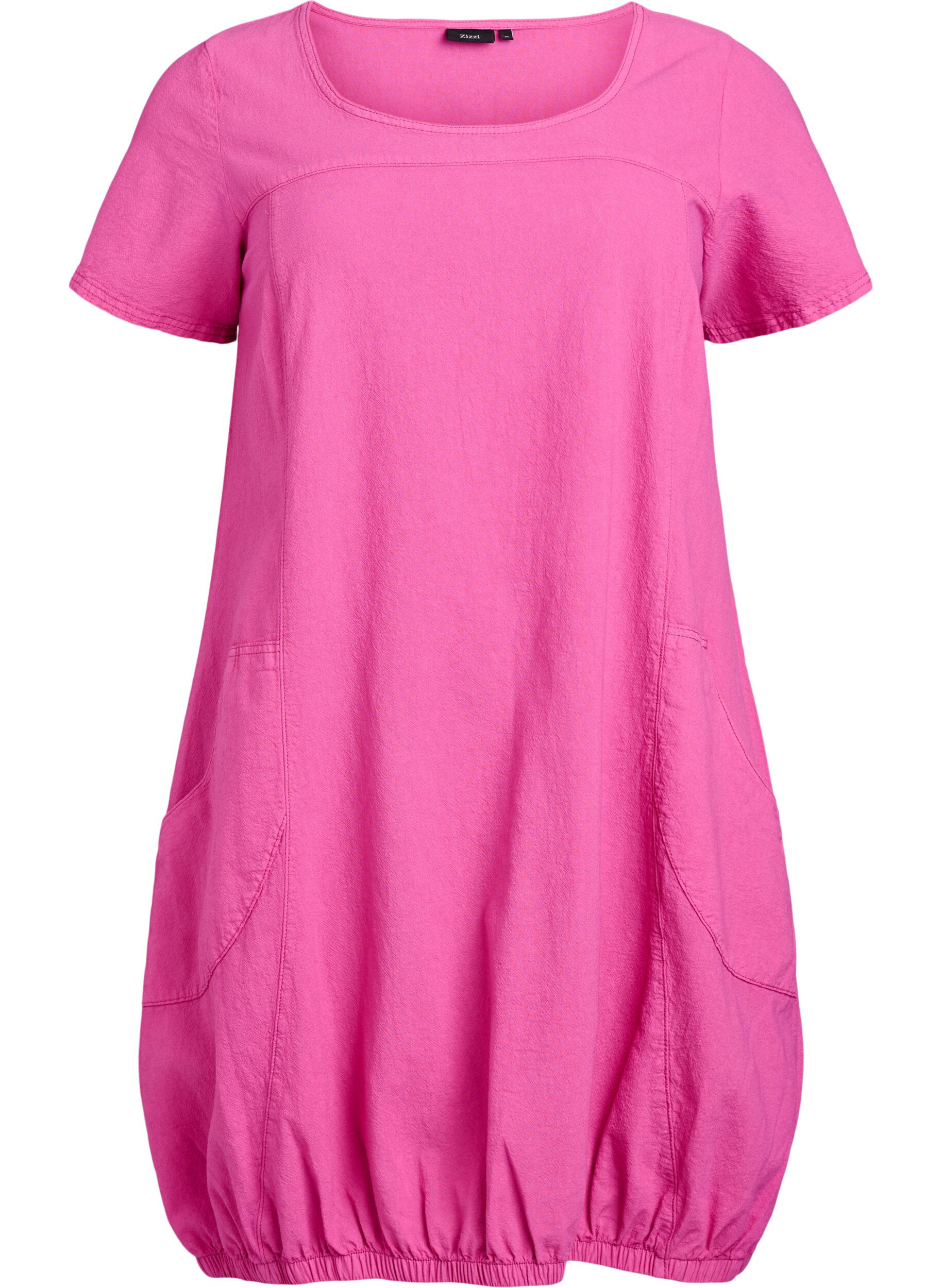 ZizziKurzarm Kleid aus Baumwolle, Rot, Packshot image number 0