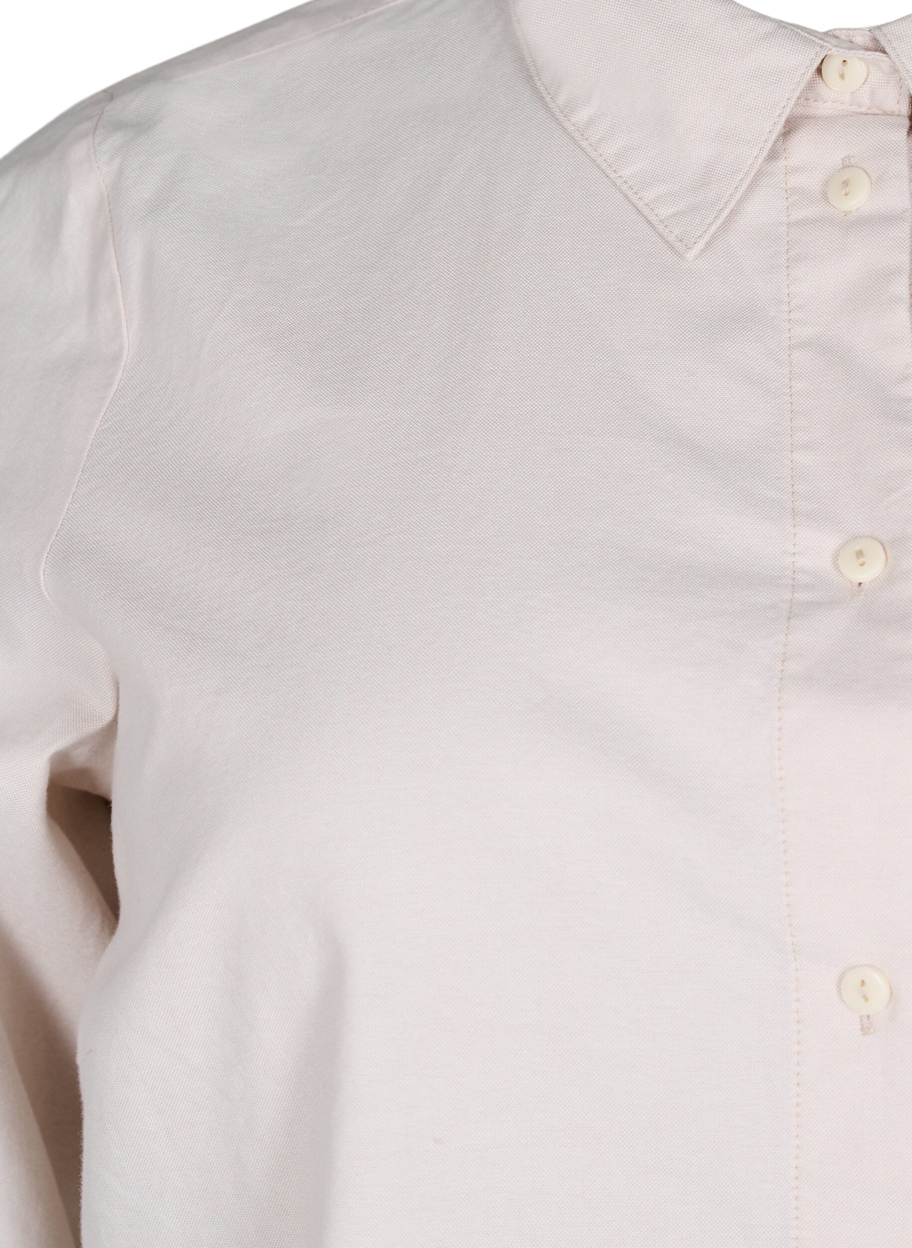 ZizziLang&auml;rmliges Baumwollhemd, Beige, Packshot image number 2