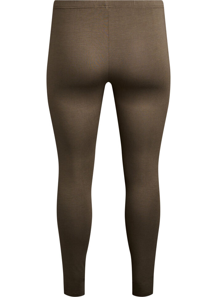 Basic Leggings aus Viskose, Gr&uuml;n, Packshot image number 1