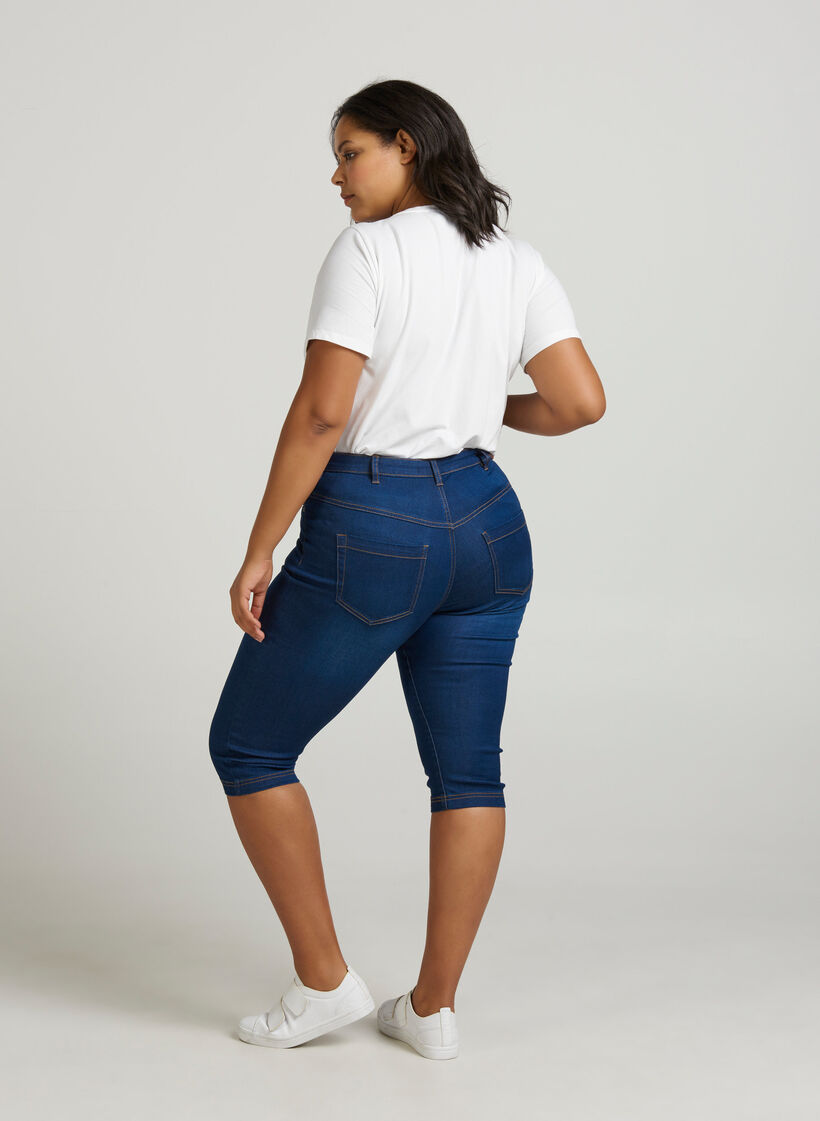 Slim Fit Emily Capri Jeans, Blau, Model image number 2