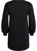 Kurzes Kleid aus Sweat mit Ballon&auml;rmeln, Schwarz, Packshot image number 1