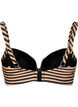 Bikinioberteil mit B&uuml;gel und Muster, Braun, Packshot image number 1